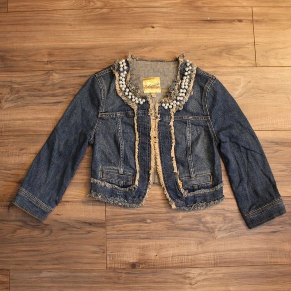 Vera Wang Princess Crop Jean Jacket